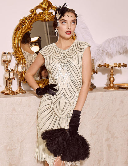 Women'S Flapper Dresses 1920S Beaded Fringed Great Gatsby Dress